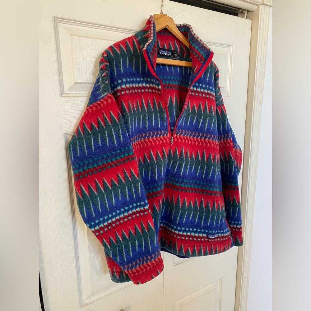 Vintage Rare 1996 Patagonia Minehaha Flame 1/4 Zip Fleece Jacket - Picture 5 of 9